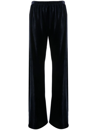 Philosophy Di Lorenzo Serafini Wide-leg Velvet Trousers In Blau