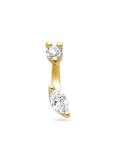 Delfina Delettrez 18kt Yellow Gold Micro Diamond Stud Earring In Not Applicable