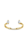 DELFINA DELETTREZ 18KT YELLOW GOLD DOTS DIAMOND RING