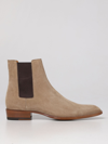 Saint Laurent Wyatt 30 Chelsea Boots In Beige