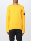 Stone Island Yellow Wool Blend Sweater In Yellow