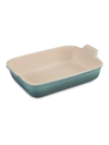 Le Creuset 4-quart Heritage Stoneware Rectangular Dish In Sea Salt