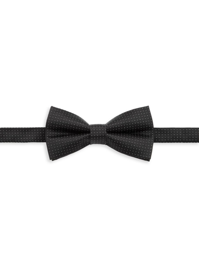 Saks Fifth Avenue Collection Micro Shine Dotted Bow Tie In Moonless Night