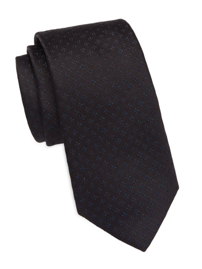 Saks Fifth Avenue Collection Party Dot Silk Tie In Moonless Night Soda Lite Blue