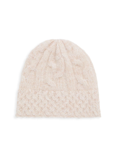 Saks Fifth Avenue Collection Wool Blend Beanie In Peach Whip