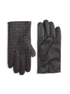 SAKS FIFTH AVENUE MEN'S COLLECTION WOVEN LEATHER GLOVES