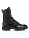 TOD'S WOMEN'S LEATHER COMBAT BOOTS