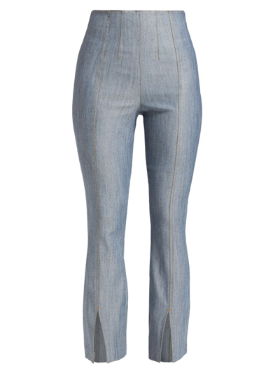Cinq À Sept Laurie High-rise Stretch Flared Crop Jeans In Indigo