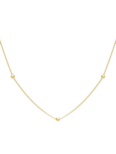 By Adina Eden 14k Yellow Gold Ball-chain Necklace