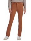Jen7 Slim Mid-rise Stretch Straight Jeans In Amber