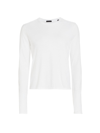 ATM ANTHONY THOMAS MELILLO WOMEN'S LONG-SLEEVE COTTON PULLOVER TOP