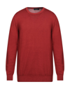 JEORDIE'S JEORDIE'S MAN SWEATER RUST SIZE XXL MERINO WOOL