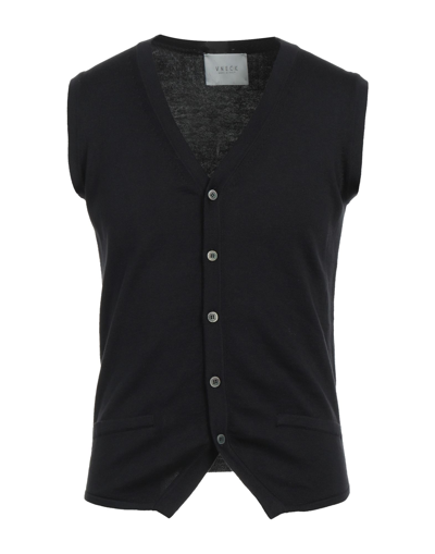 Vneck Cardigans In Dark Blue