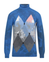 Grey Daniele Alessandrini Turtlenecks In Blue