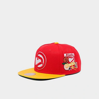 Mitchell And Ness Mitchell & Ness Nba Atlanta Hawks Patch Overload Snapback Hat In Red