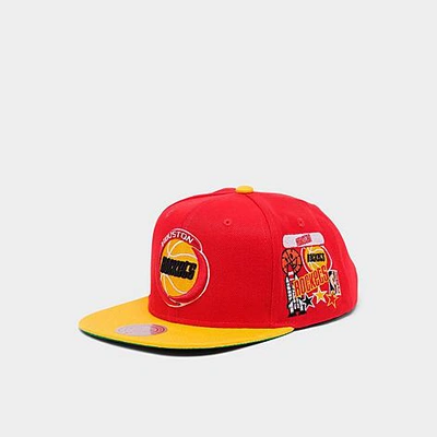 Mitchell And Ness Mitchell & Ness Nba Houston Rockets Patch Overload Snapback Hat In Red