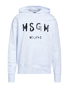 Msgm Regular Fit Hooded Sweatshirt In White