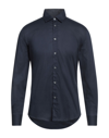 Grey Daniele Alessandrini Shirts In Dark Blue