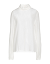 ANTONELLI ANTONELLI WOMAN TOP WHITE SIZE 6 VISCOSE, POLYAMIDE