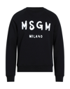 Msgm Logo-printed Crewneck Sweatshirt In Black