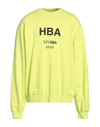 HOOD BY AIR HBA HOOD BY AIR MAN SWEATSHIRT LIGHT GREEN SIZE M COTTON, ELASTANE