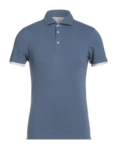 Brunello Cucinelli Polo Shirts In Blue