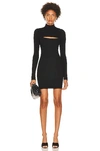 Monse Cut-out Merino Wool-blend Mini Dress In Black