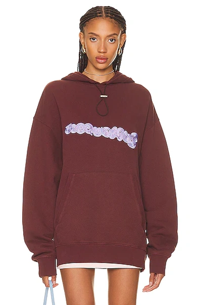 Jacquemus Brown Le Papier 'le Sweatshirt Spirale' Hoodie In Print Logo Spiral Br