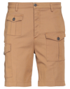 Brian Dales Man Shorts & Bermuda Shorts Camel Size 35 Cotton, Elastane In Beige