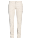 Four.ten Industry 4/10 Four. Ten Industry Man Pants Beige Size 34 Cotton, Linen, Elastane In White