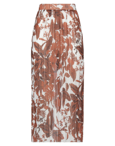 Gran Sasso Midi Skirts In Brown
