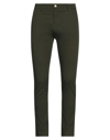 Low Brand Riviera Elastic Pants In Green Cotton In Sage Green
