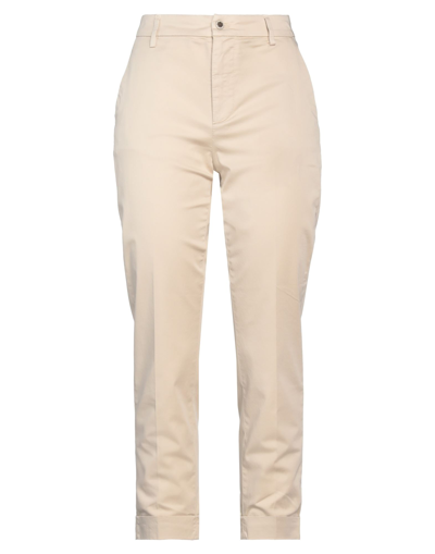 Dondup Woman Pants Beige Size 29 Cotton, Elastane