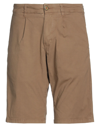 Impure Man Shorts & Bermuda Shorts Brown Size 36 Cotton, Elastane In Beige