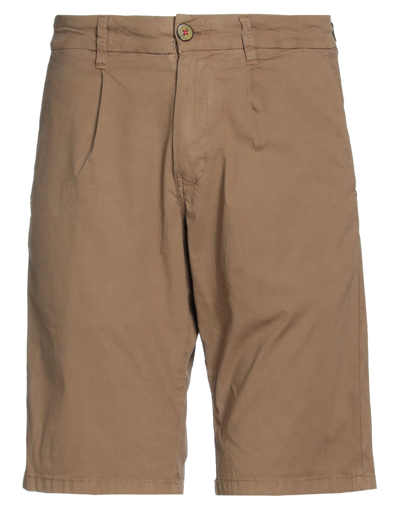 Impure Man Shorts & Bermuda Shorts Khaki Size 32 Cotton, Elastane In Brown