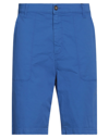 Bikkembergs Man Shorts & Bermuda Shorts Bright Blue Size 31 Cotton, Elastane