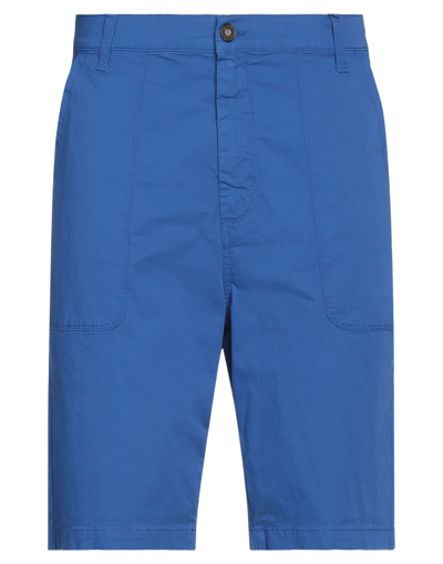 Bikkembergs Man Shorts & Bermuda Shorts Bright Blue Size 31 Cotton, Elastane In Blue