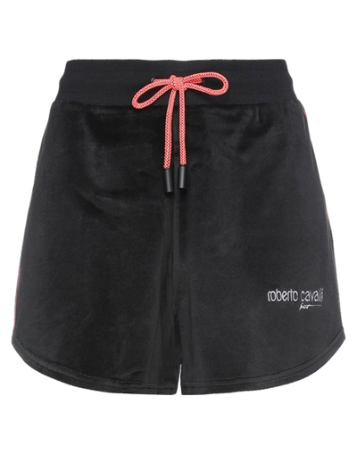 Roberto Cavalli Sport Woman Shorts & Bermuda Shorts Black Size Xl Polyester, Elastane