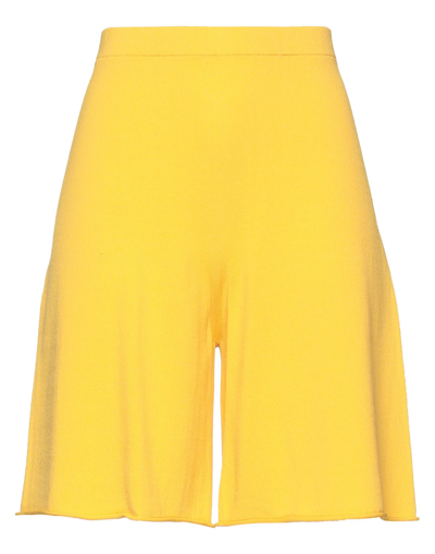 Liviana Conti Woman Shorts & Bermuda Shorts Ocher Size 8 Polyurethane, Polyester In Yellow
