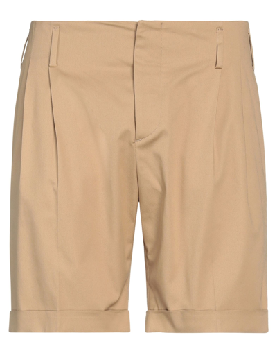 Brian Dales Man Shorts & Bermuda Shorts Camel Size 36 Cotton, Elastane In Beige