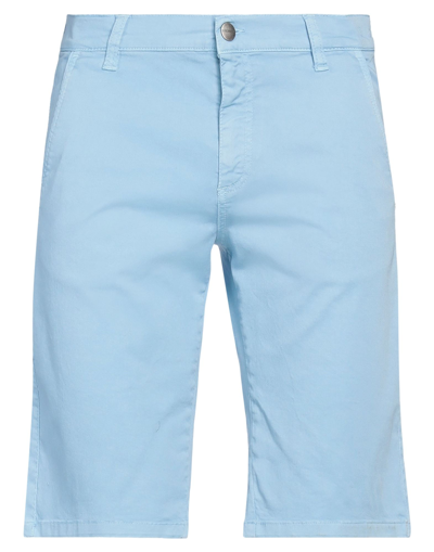 Bikkembergs Man Shorts & Bermuda Shorts Sky Blue Size 32 Cotton, Elastane