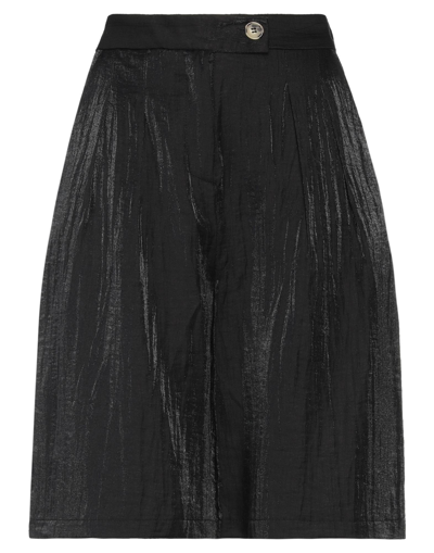 Vicolo Woman Shorts & Bermuda Shorts Black Size S Linen, Viscose, Polyamide