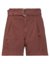 Ndegree21 Woman Shorts & Bermuda Shorts Brown Size 6 Cotton, Elastane In Brown