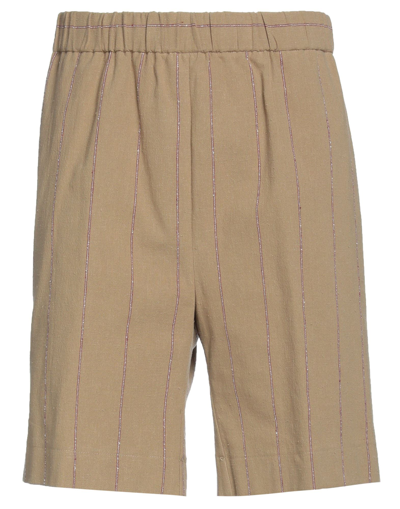 Brian Dales Man Shorts & Bermuda Shorts Khaki Size 36 Cotton In Beige