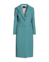 YES LONDON YES LONDON WOMAN COAT TURQUOISE SIZE 10 POLYESTER