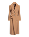 CARACTERE CARACTÈRE WOMAN COAT CAMEL SIZE 6 WOOL, POLYAMIDE, CASHMERE