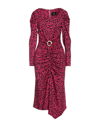 Cavalli Class Midi Dresses In Fuchsia