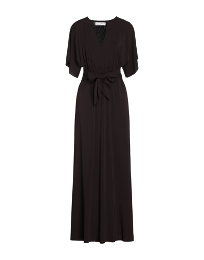 Kaos Long Dresses In Brown