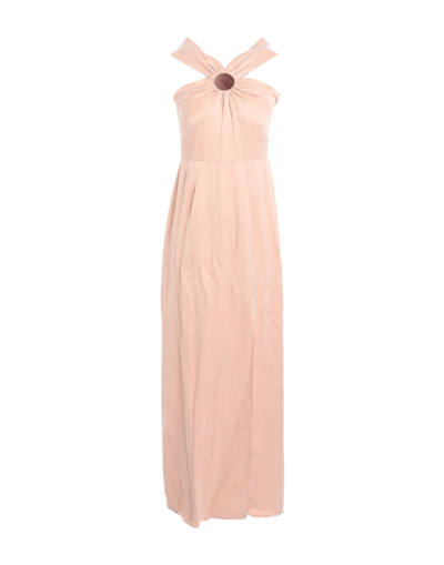 Topshop Long Dresses In Beige