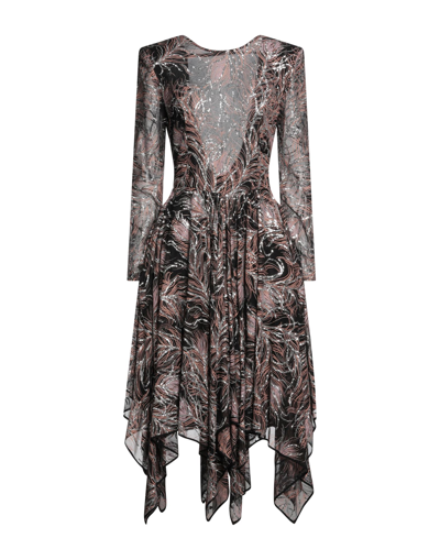 Etro Midi Dresses In Black